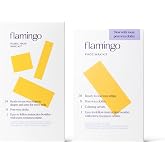 Flamingo Face &amp; Pubic Wax Kit - 44 Wax Strips, 16 Post-Wax Cloths | Includes Calming Serum - Easy At-Home Hair Removal