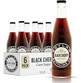 Boylan Bottling Pure Cane Sugar Soda Pop, Black Cherry, 12 oz Glass Bottles (Pack of 6)