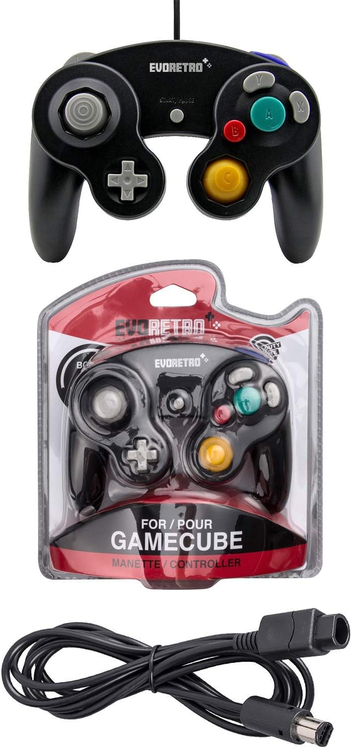 Black Controller, Extension Cable and Adapter Set Compatible with