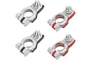 LSKASELUE 4PCS Battery Terminals, Positive & Negative Top Post Auto Battery Cable Terminals for 243407F000 243407F001, Batter