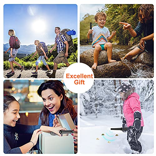 Metal Detector Pinpointer, Ultra Sensitive 360-degree Searching Waterproof Handheld Pin Pointer Wand with Spring Buckle Holster & LED Light+4 Free Batteries (Black)