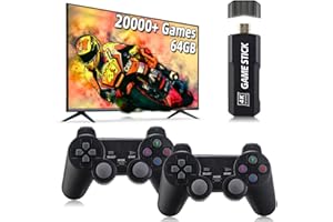 EWDGOES GD10 Retro Game Console TV HD Output Plug and Play Games Console Stick Consoles Preinstalled System 2 Controllers 64GB