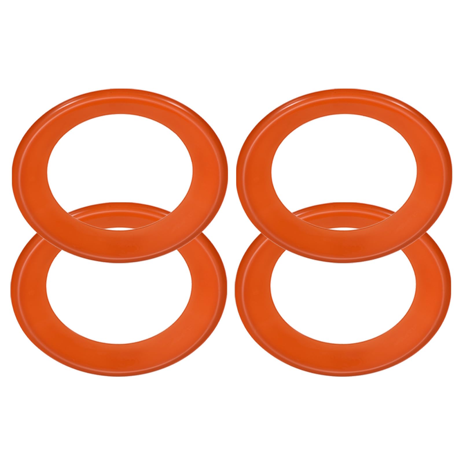 PATIKIL Flying Rings, 4Pcs PP Plastic Flying Discs for Sports Outdoor Playing Game Beach Pool Camping Activities, Red