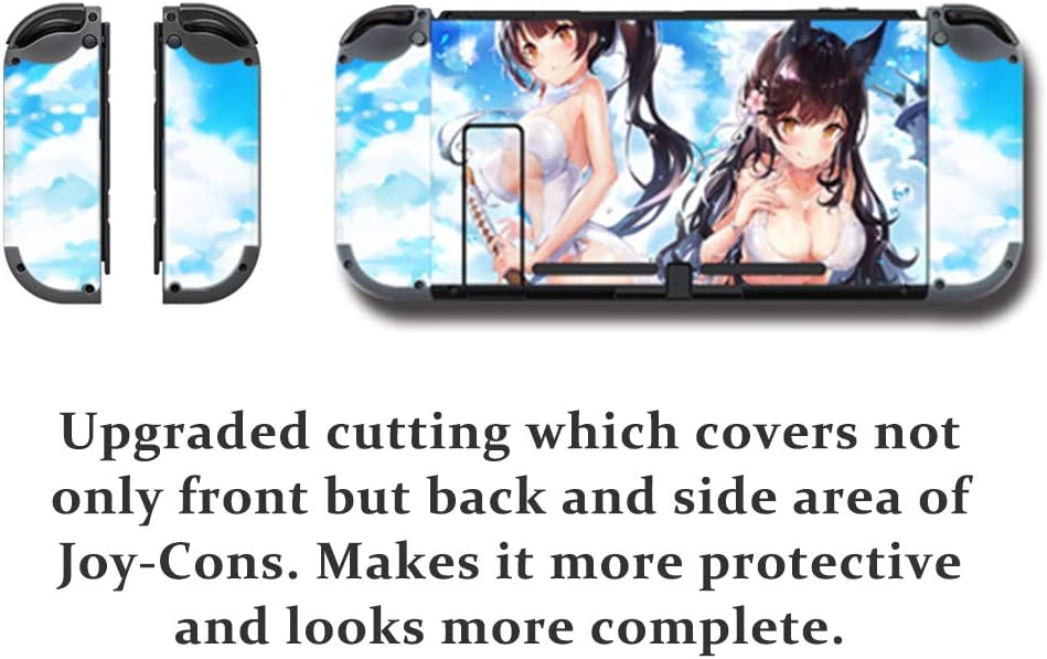 GilGames Skin Cover Decals for Nintendo Switch, Vinyl Protector Wrap Full Set Protective Faceplate Stickers Console Joy-Con Dock: Home Audio & Theater