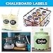 Waterproof Chalkboard Label Stickers by VersaChalk (Vintage, 42 Pcs, w/Chalkboard Pen) Self Adhesive Removable Chalk Labels for Pantry Labels, Bottle Labels, Mason Jar Labels, Containers