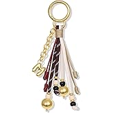 KissYan Initial Bag Charm for Women, Colorful Rope Purse Keychain With Bubble Puffy Letter, Dainty Handbag Charm for Backpack