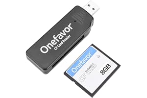 Onefavor CF Card Reader, Compact Flash Memory Card Reader, CompactFlash Cards USB Reader/Writer (with 8G CF Card)