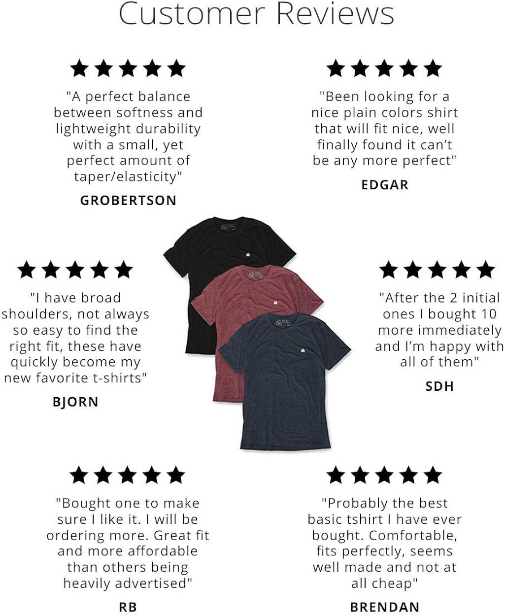 INTO THE AM Men's Basic Crew Neck Tees - Soft Modern Fitted Logo T-Shirts: Clothing