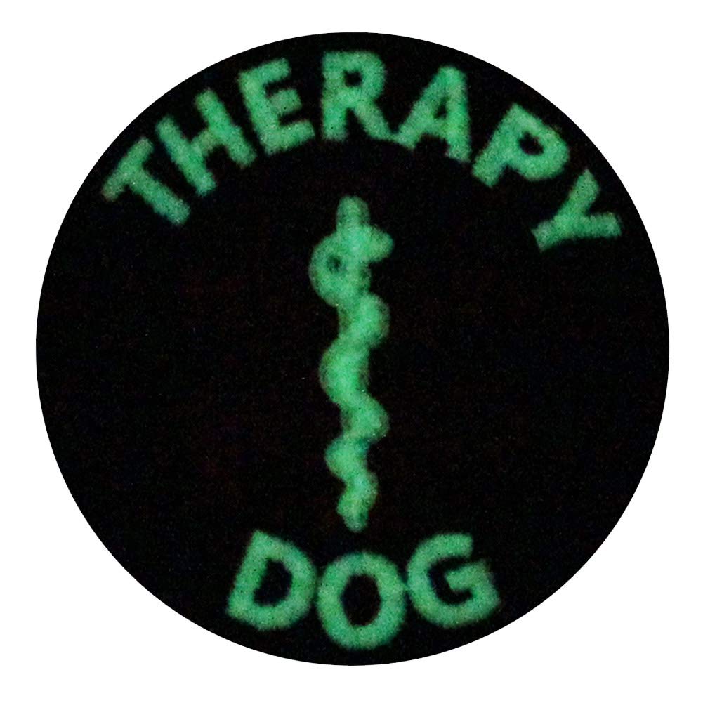 Glow in Dark Service Dog EMS Medic Paramedic Star of Life Therapy Dog Vests/Harnesses Emblem Embroidered Fastener Hook & Loop Patch