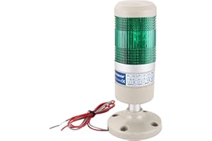 Baomain Industrial Signal Light Green AC 110V Column LED Round Tower Indicator Continuous LGP-502T Warning Light