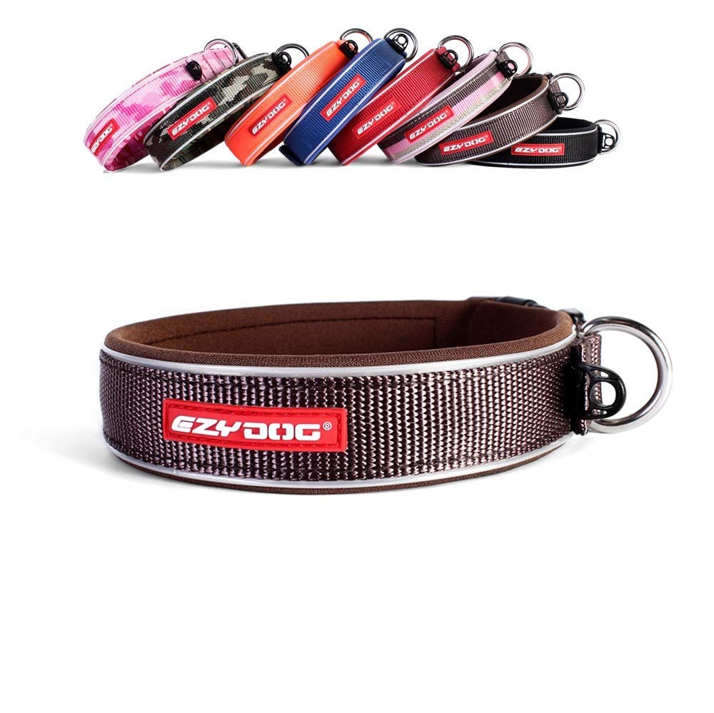 EzyDog Neo Dog Collar, Large(4651cm), Chocolate Amazon.co.uk Pet