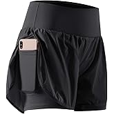 CADMUS 2 in 1 Women's Workout Shorts for Athletic Gym Running Shorts with Phone Pockets