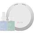 Pura - Smart Home Fragrance Device Starter Set - Pura 4 - Scent Diffuser for Home - Includes Fragrance Aroma Diffuser - Square Box, Pacific Aqua and Linens & Surf Scent Refills