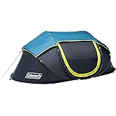 Coleman Pop-Up Camping Tent with Dark Room Technology, 2/4 Person Tent Sets Up in 10 Seconds & Blocks 90% of Sunlight, Includ