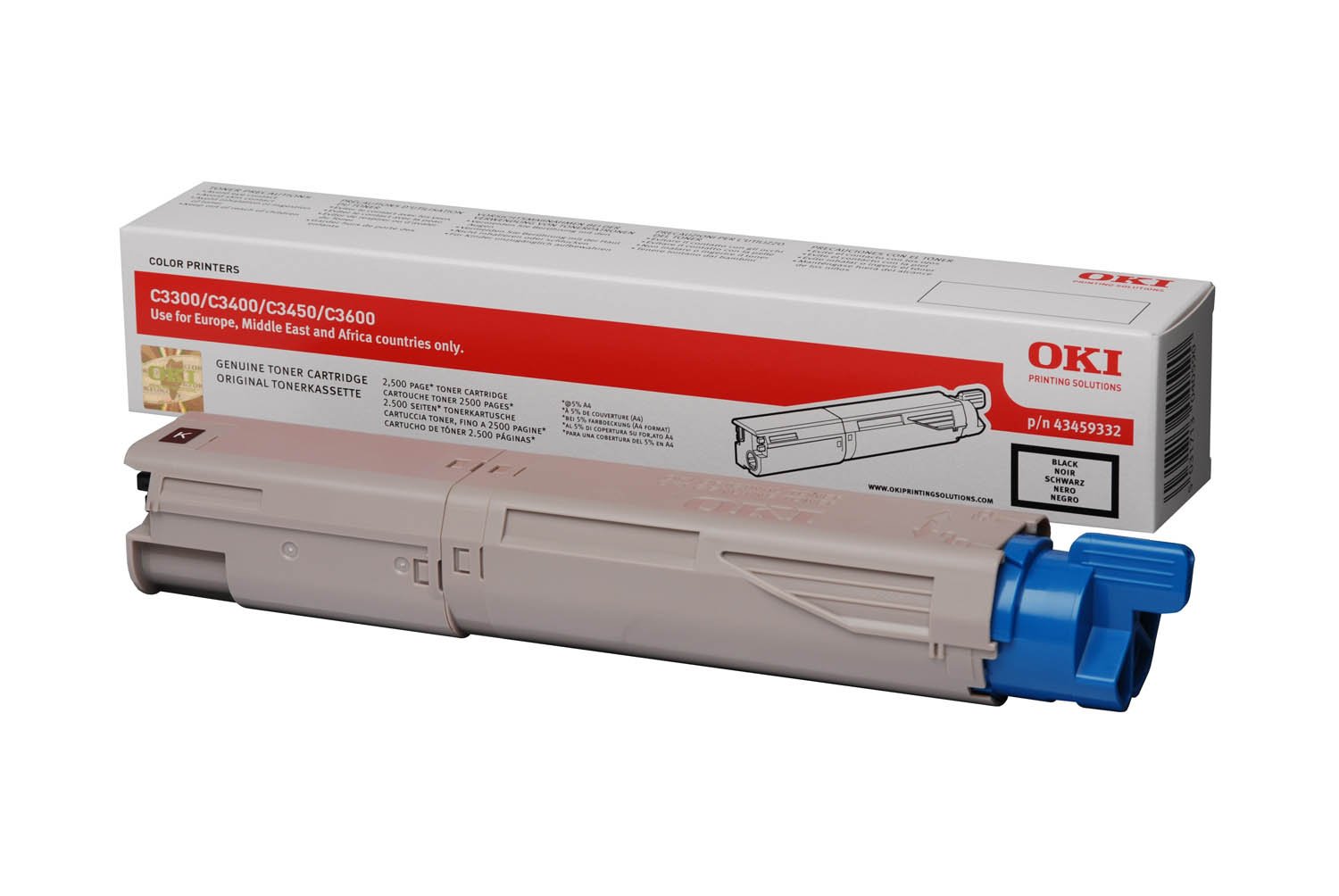 OKI Toner Cartridge for C3450 Desktop Colour Printers 2500 Pages - Black — image 1