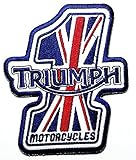 Triumph Motorcycles Racing Vintage Racer Classic Biker Club logo patch Jacket T-shirt Sew Iron on Patch Badge Embroidery