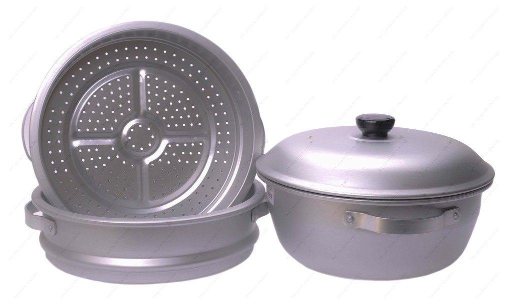 M.V. Trading ST50 3-Tier Aluminum Steamer, 20-Inch