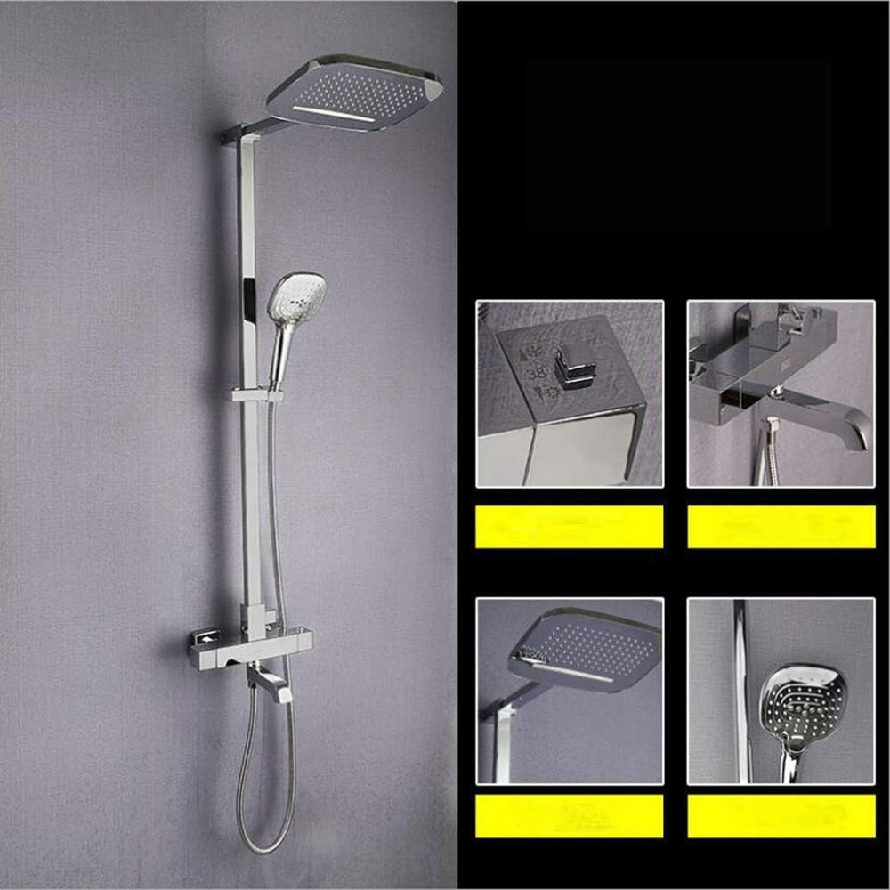YAMEIJIA Bathroom Rainwater Mixer Shower Wall Rain Shower Head System Polished Chrome (Including Thickened Body and Decoration)