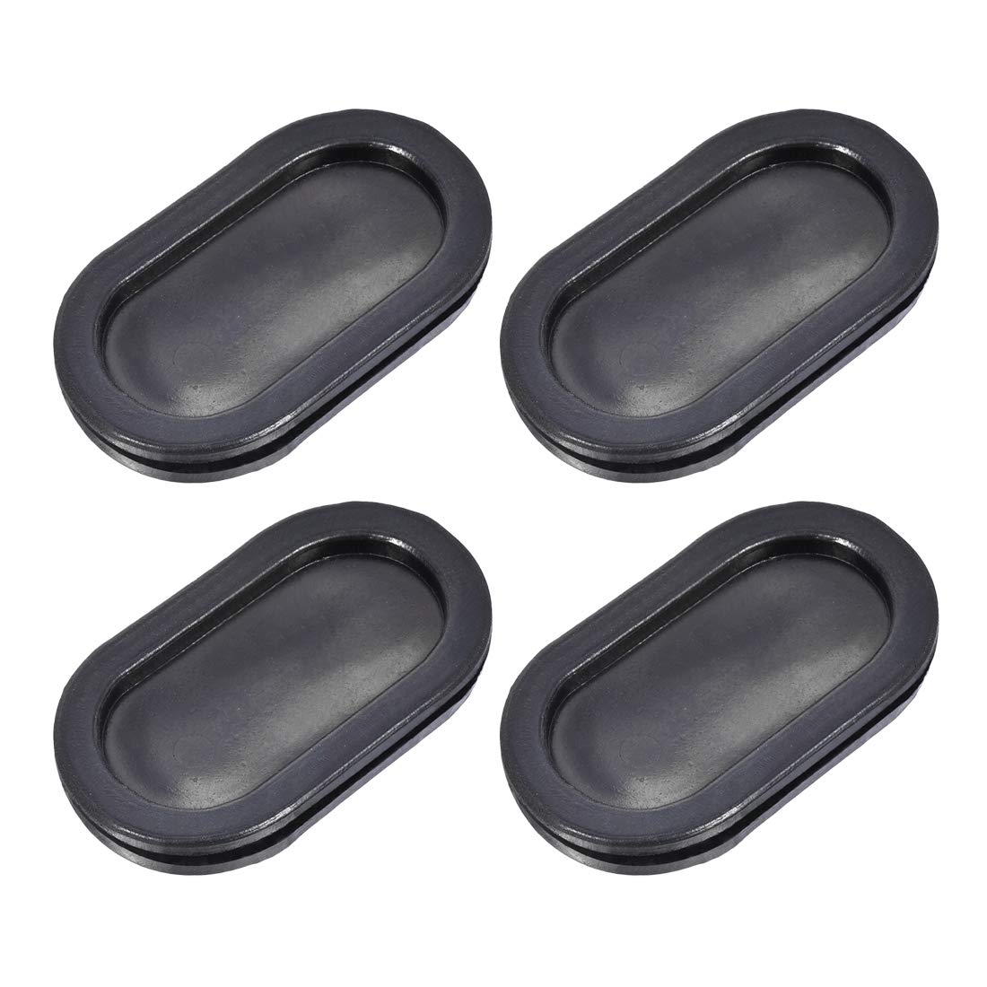 Sourcingmap Wire Protector Oil Resistant Armature Oval Rubber Grommets 30x65mm Mounting Dia 4Pcs