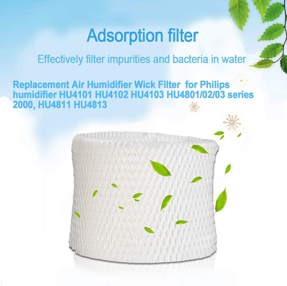 HIFROM Replace Air Humidifier Wick Filter for Philips HU4801/02/03 HU4102 HU4801 HU4803 HU4811 HU4813 Humidifier Parts Accessory (8pcs): Kitchen & Dining