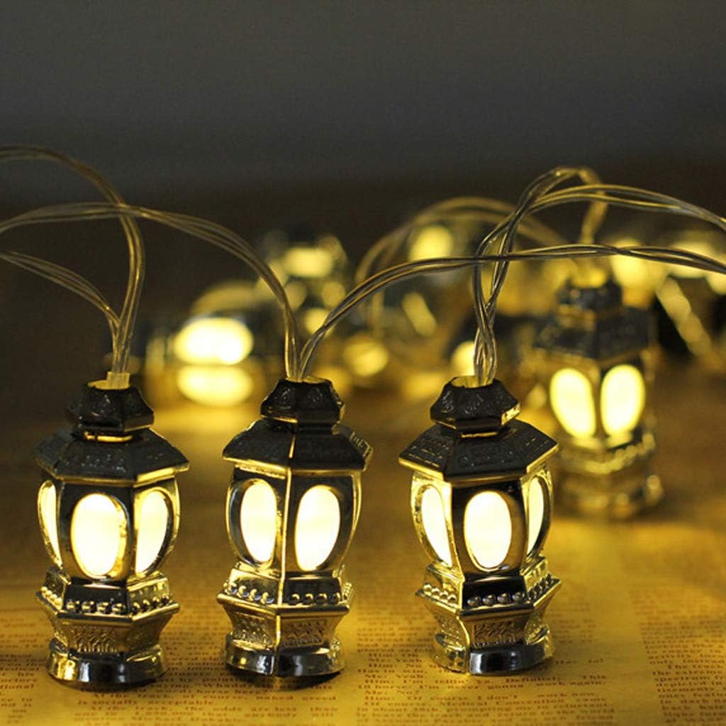 Ramadan/Eid Deluxe Indoor LED Light String, KCPer Safe Low Voltage Transformer for Garden Patio Home Indoor (Yellow)