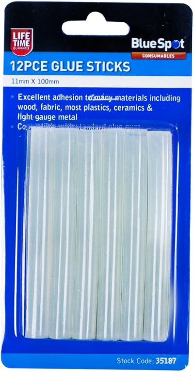 Blue Spot Tools 11mm Glue Sticks 12 Pack 35187 Adhesive Sticks