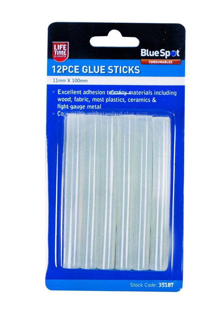 Blue Spot 35187 11mm Glue Sticks (12 Pieces)