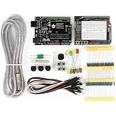 DFRobot Basic Electronics Starter Kit for Beginners - with UNO R3 Board, Compatible with Arduino IDE, 83 Labeled Components &amp; 12 Step-by-Step Tutorials - for College STEM