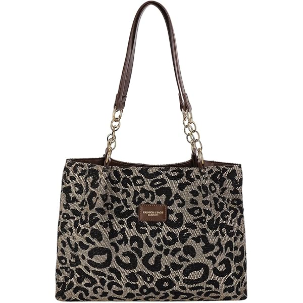 Sindlloger Shoulder Bag for Women Leopard Print Large Capacity