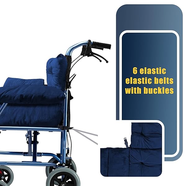 BIG HIPPO WHEELCHAIR SEAT CUSHIONS, COMFORTABLE WHEELCHAIR CUSHIONS FOR PRESSURE RELIEF, SOFT WHEELCHAIR SEAT CUSHIONS PAIN RELIEF -17 ×17 INCHES – PRUSSIAN BLUE