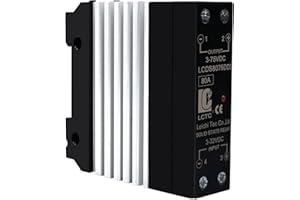 LCLCTC SSR 80 DD Solid State Relay DC to DC (Input 3-32V DC Output 3-75V DC) with Radiator, 80A(DC to DC 80A)