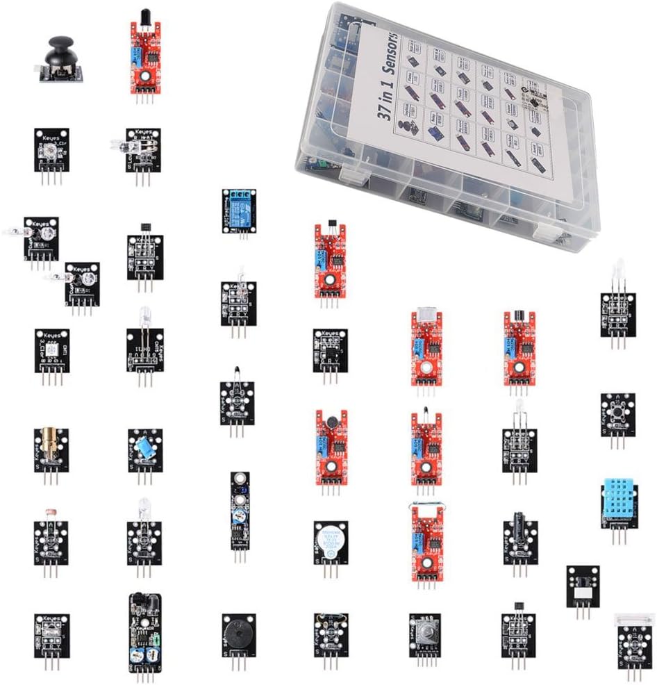 VEEROBOT 37-in-1 Sensor Module Kit for Arduino, Raspberry Pi and Other microcontrollers