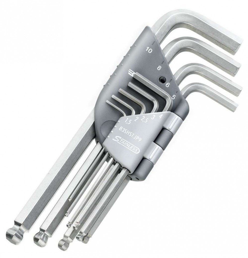 Facom Stainless Steel Allen Key Set 9 Piece [Pack of 1 83SHST. JP9 a