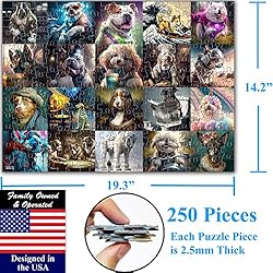 Think2Master Funny Dogs 250 Pieces Jigsaw Puzzle