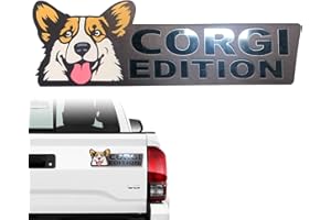 BWALION Dog Edition Car Badges, 3D Dog Car Badge Laser Cutting Car Emblem, Car Exterior Emblems Badge,Cute Dogs Badge Rated Car Decals Bumper Stickers Decoration(Corgi)