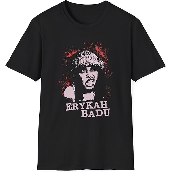 Amazon.com: Erykah Badu T-Shirt Men's Short Sleeve Shirt Hip