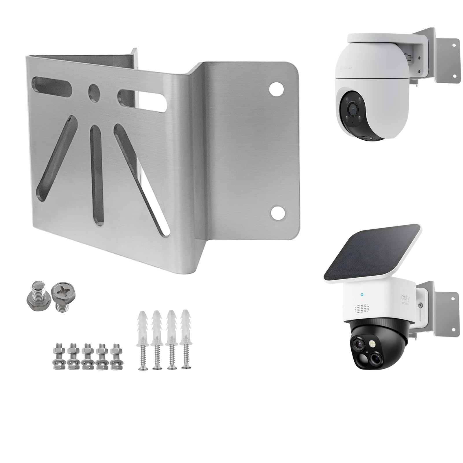 cammount Exterior Wall Corner Mount for eufy solocam s340 Solar PTZ Camera, Stainless Steel Bracket Holder for Security Cameras, Rust Resistance for Long Lasting Outdoor Installing
