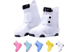 MLUUHK Rain Shoe Covers, Waterproof Shoe Covers for Kids Rain Boot, Non-slip Reusable Galoshes for Boys and Girls