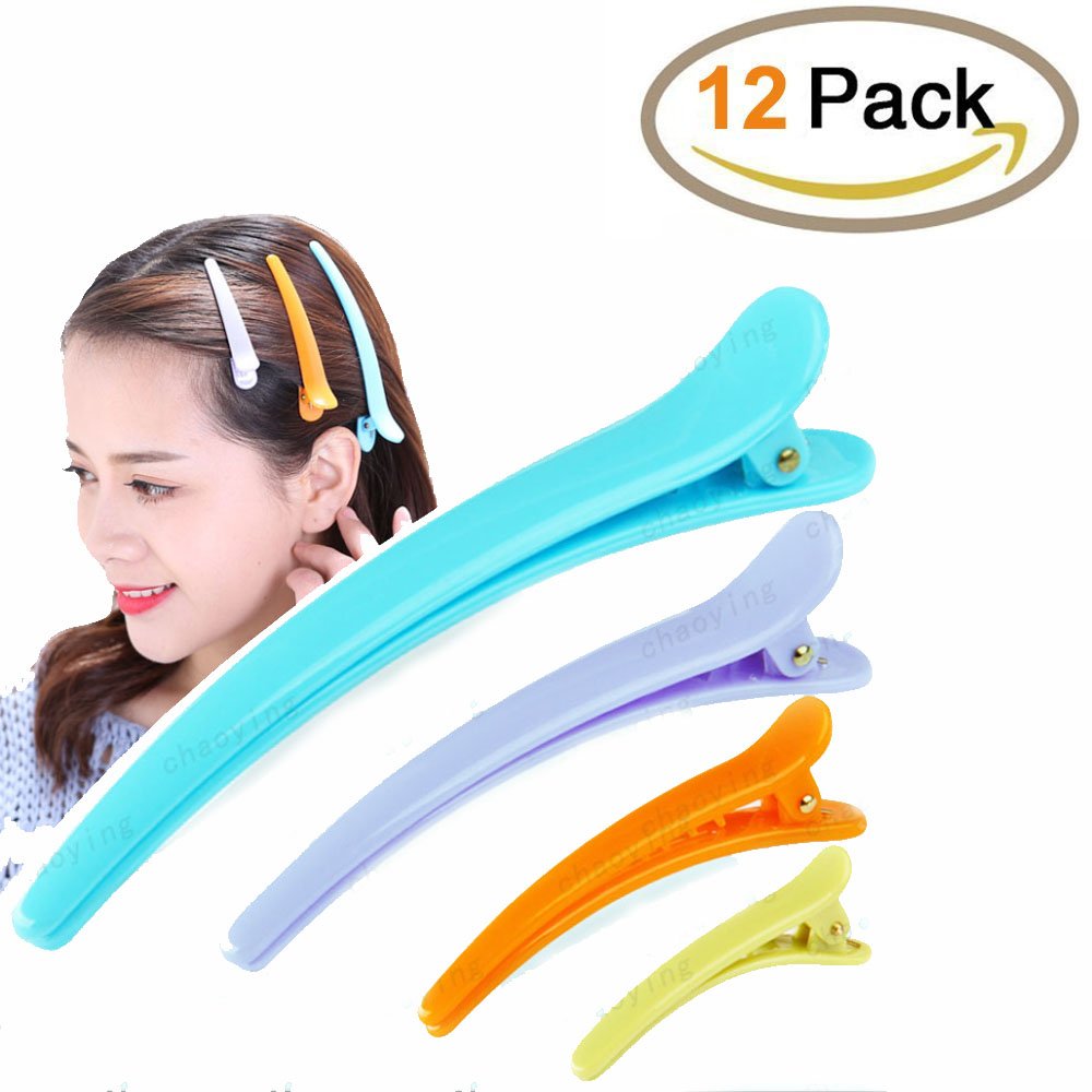 Vinmax Multicolor Plastic Alligator Hair Clips DIY Accessories&Jelly Confectionery Color Medium Sized Haircuts for Thick Hair-Salon Styling Sectioning Hair Grip-Crocodile Accessories Hairpin (12Pc)