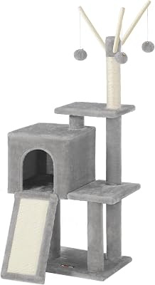 Feardrea cat tree, game tower, gatito, cinza claro pct143w01