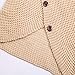 Actloe Women Cowl Neck Long Sleeve Asymmetrical Hem Sweaters Front Wrap with Button Maternity Pullover Jumper Plus Size Beige XX-Large
