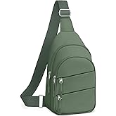 Tuwubi Crossbody Bags for Women, Sling Bag for Men, Small Hiking Backpack Anti Theft Lightweight for Outdoors Travel （M, Sage Green）