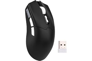 EPOMAKER Click Lite Wireless Gaming Mouse, 800 to 12,000 DPI Adjustable, PAW3311 Sensor, 500mAh, 59g, 2.4G/BT/USB-C Rechargeable Wireless Mouse with 5 Programmable Buttons for PC/Mac/Linux (Black)
