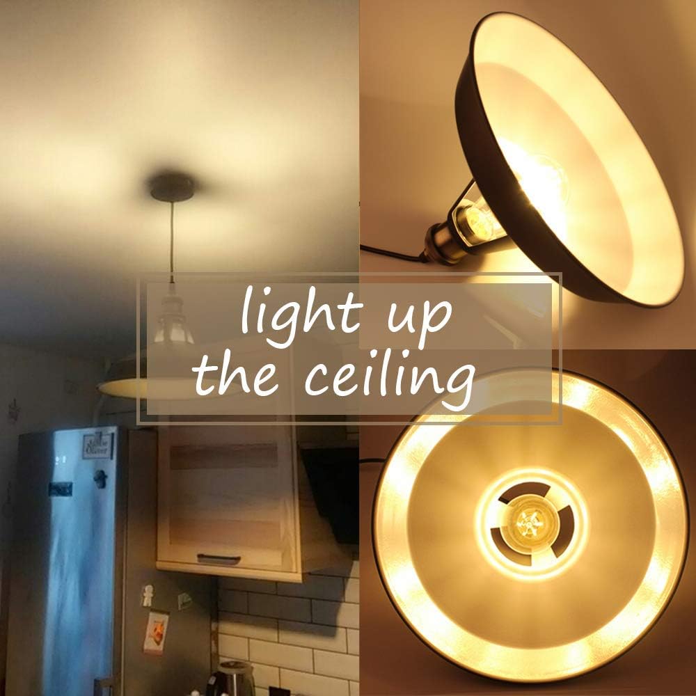 B2ocled Industrial Barn Pendant Light Vintage Style 1 Light E26/E27 Based Lamp Shade for Kitchen, Bedroom, Dining Room, Living Room, Porch - - 