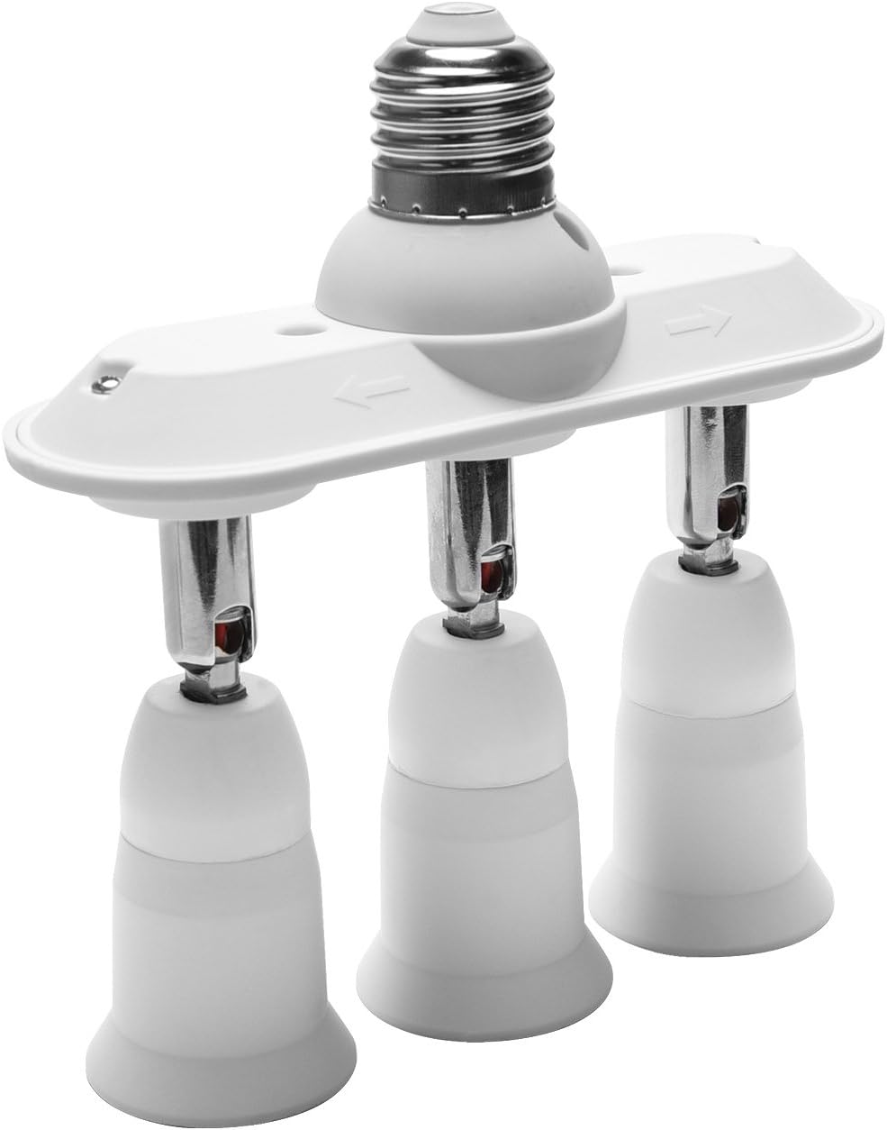 Light Socket Splitter JACKYLED 3 in 1 E26 E27 Adapter Converter