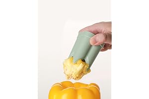 2 in 1 Bell Pepper Corer and Seed Remover Tool, Easy Bell Pepper Cutter and Deseeder, Vegetable Kitchen Gadget for Quick Prep