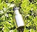 Douper Single Wall Stainless Steel Water Bottle Jar Eco-Friendly Wide Mouth 12floz Capacity Brushed Metal Silver
