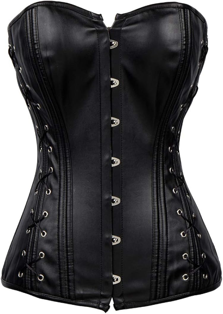 Damen Korsett Schwarz - Corsage Für Halloween & Gothic