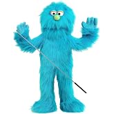 30" Blue Monster Puppet, Full Body Ventriloquist Style Puppet