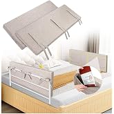 Mybow Bed Rail Cushion, Hospital Bedside Rail Pads, Medical Foam Padding Bed Fall Protector Rail Covers for Elderly Adults Safety Bed Railing Padded Cover (2 Count)